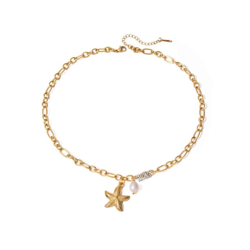 COLLAR ESTRELLA PERLADA x1u