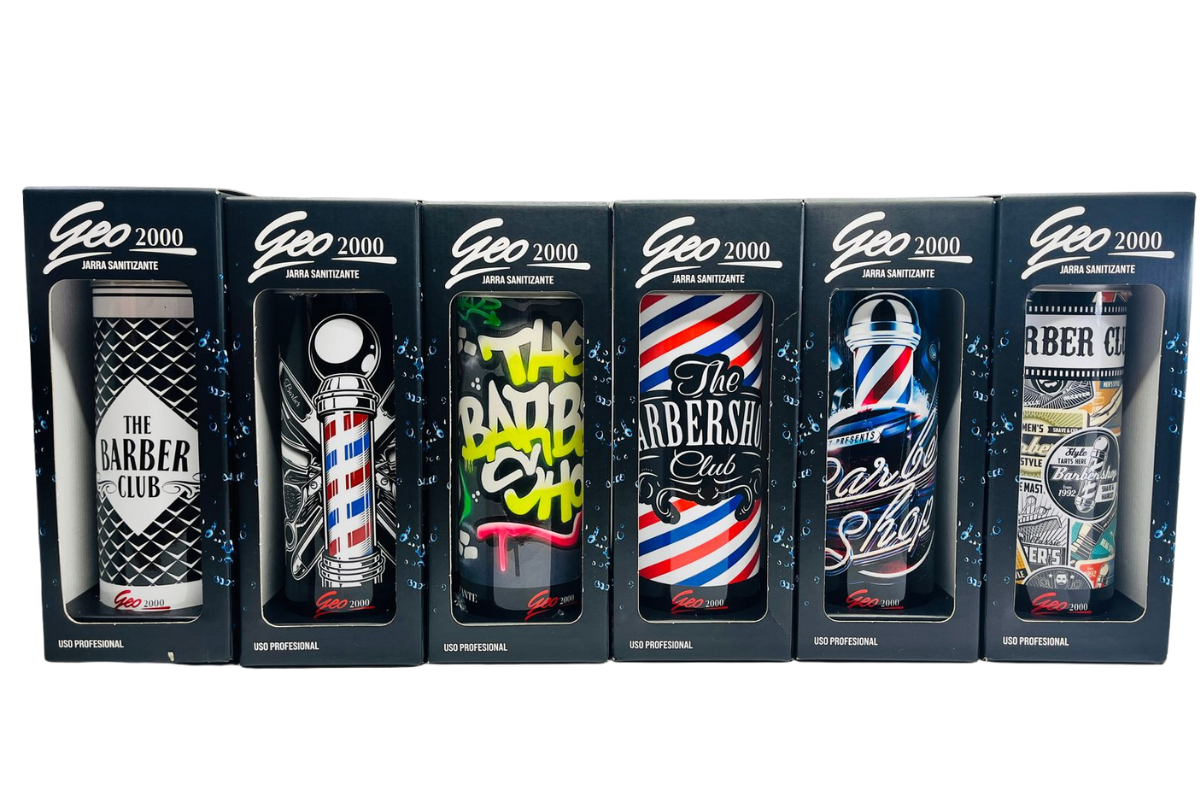 Jarra p/ sanitizante Barber Design Cromado  VA8160