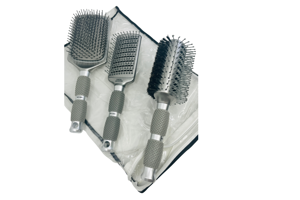 kit de cepillos nano silver + estuche bonificado