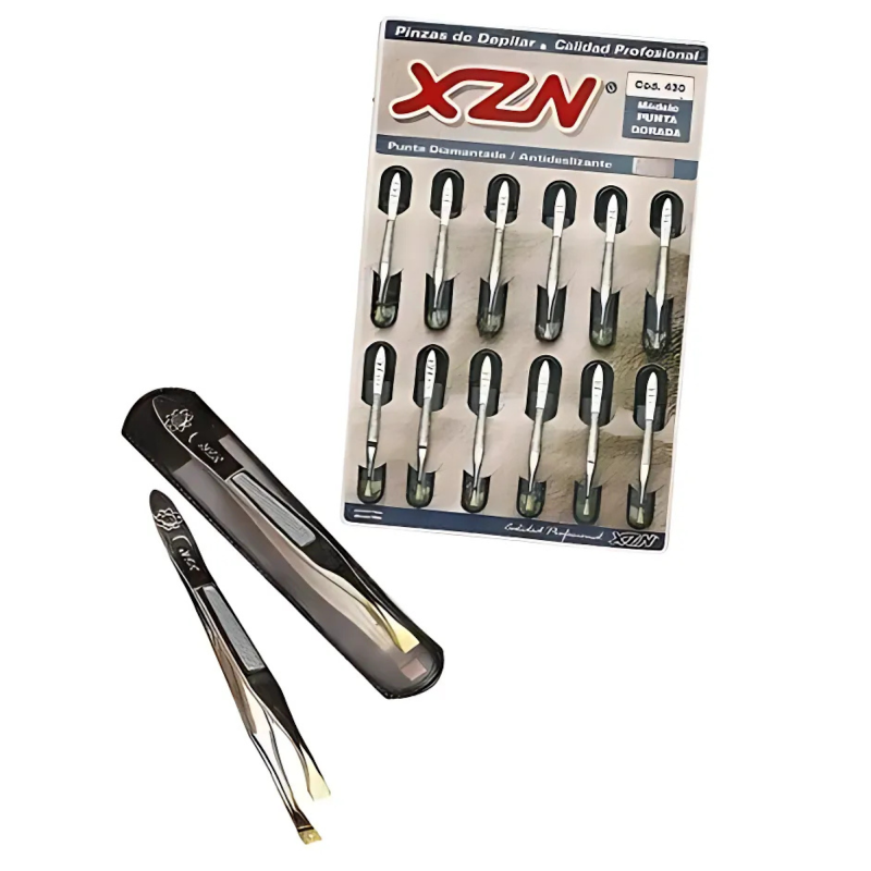 Pinza de depilar Punta Dorada #430 XZN x12un TV0430