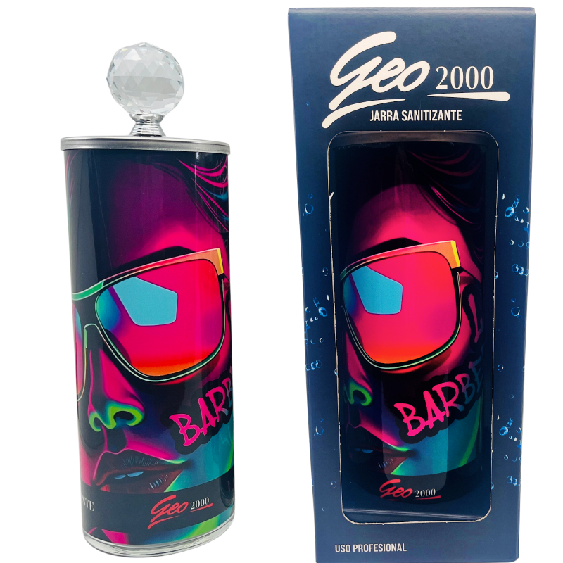 Jarra p/ sanitizante Barber Design Cristal  VA8165
