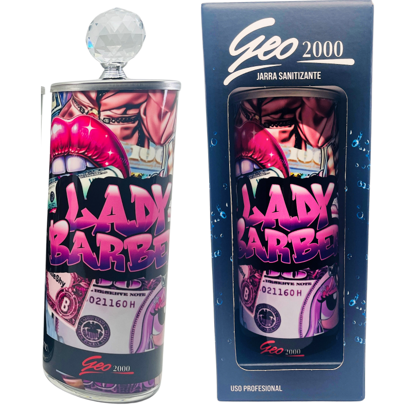 Jarra p/ sanitizante Barber Design Cristal  VA8165