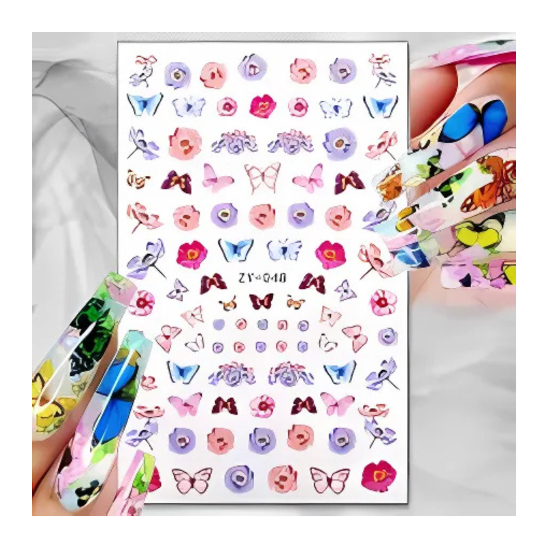 Stickers p/uñas x12 sobres LI0004