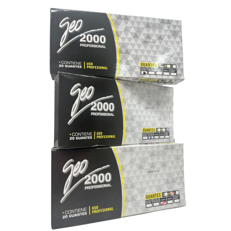Guante de Nitrilo x20 un. Negro Geo2000 Reforzado AV3034