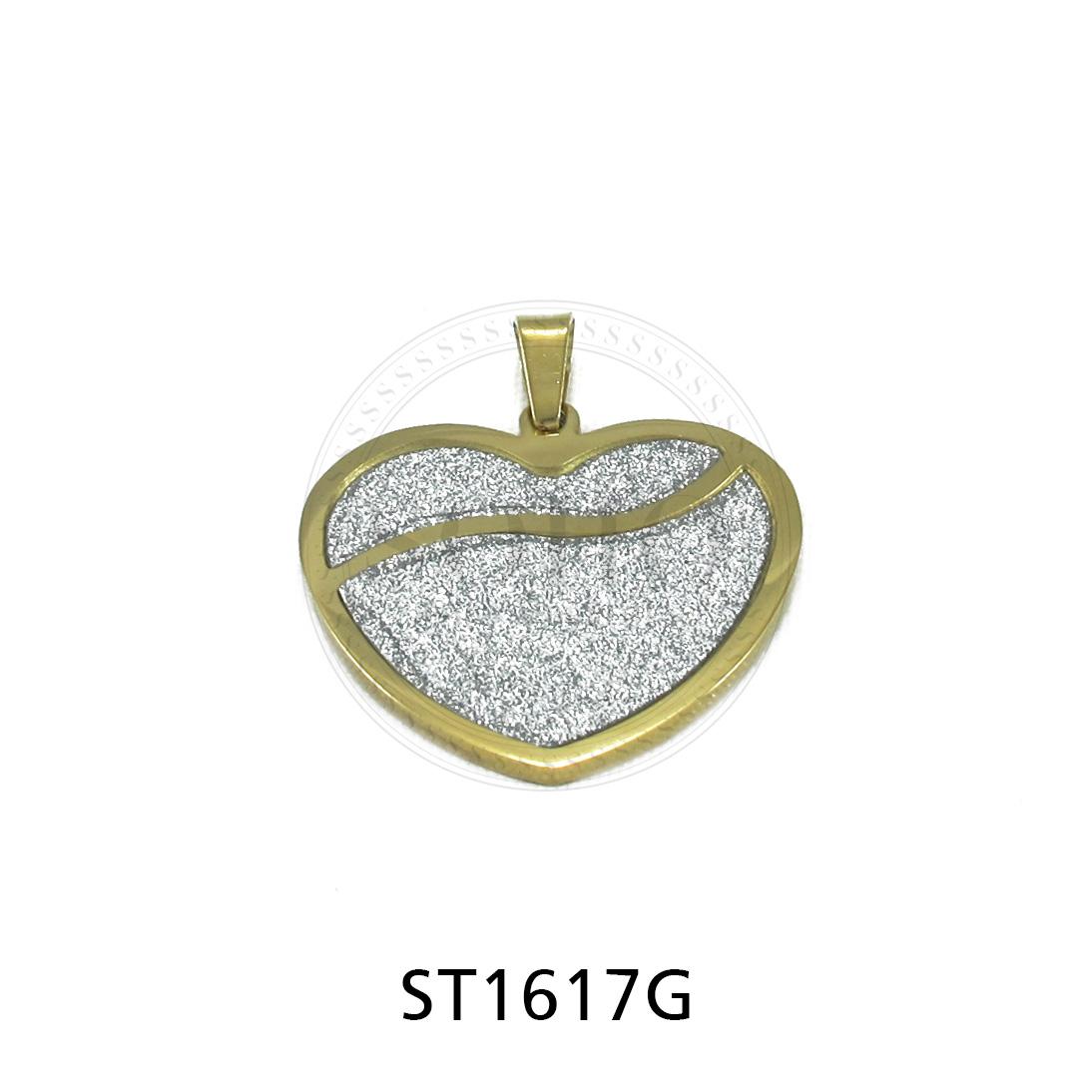 Dije corazón en Acero Dorado ST1617G