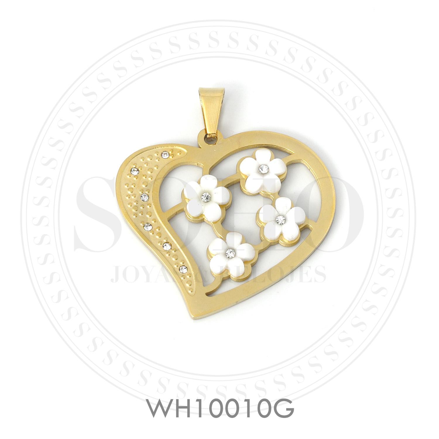 Dije corazón en Acero Dorado WH10010G