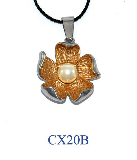 Dije flor Acero Dorado CX20B