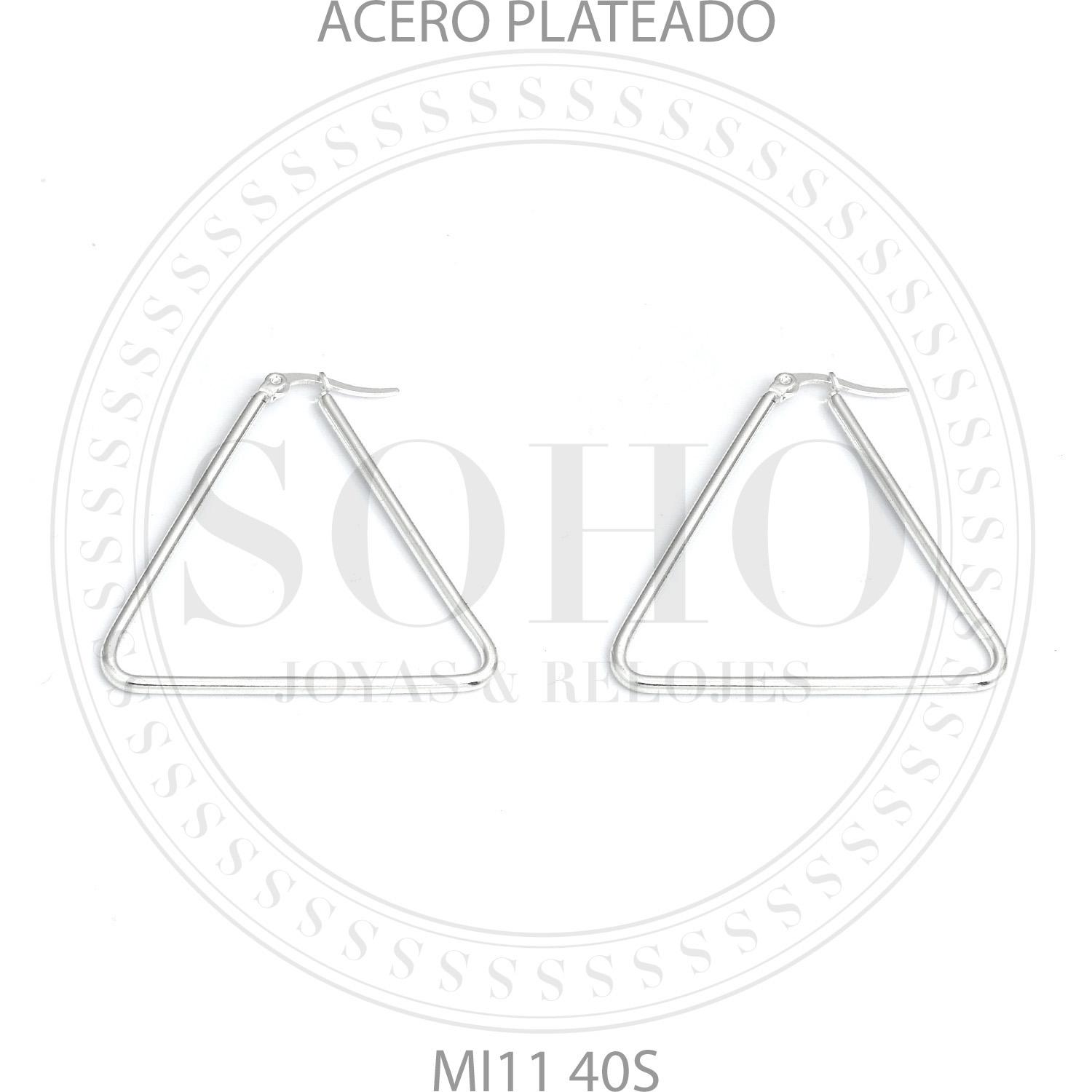 Aro argolla acero blanco MI11S