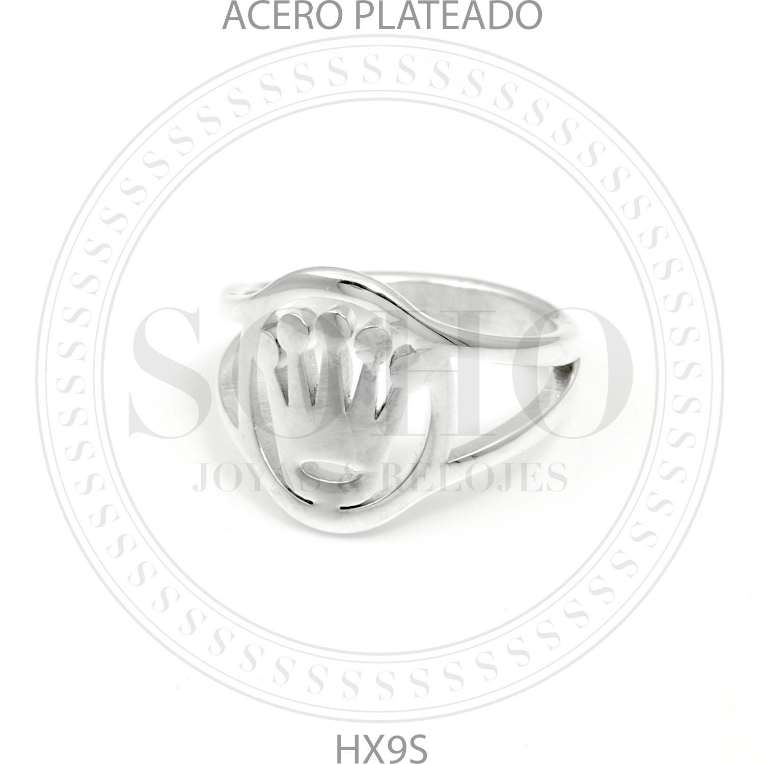 Anillo corona acero blanco HX9S