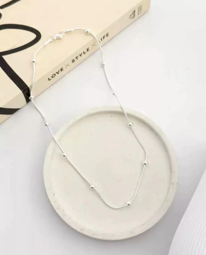 Cadena en acero blanco YM02