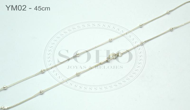 Cadena en acero blanco YM02