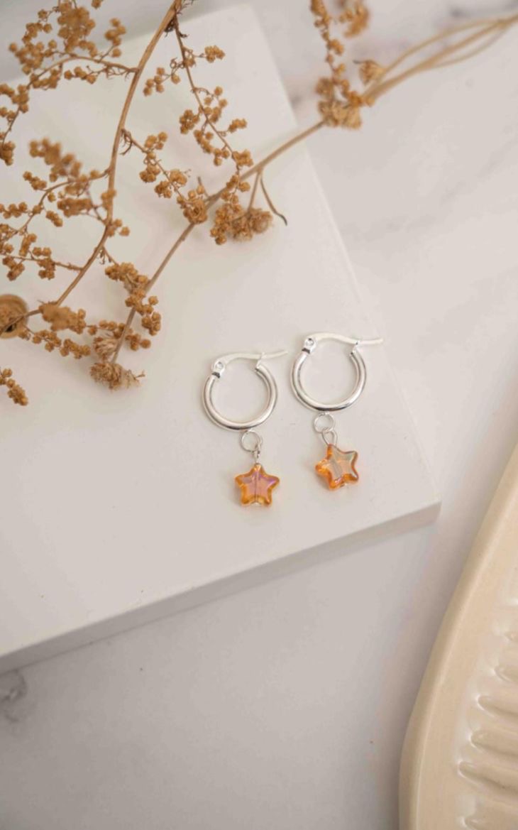 Aros argolla con dije en acero blanco JJ06