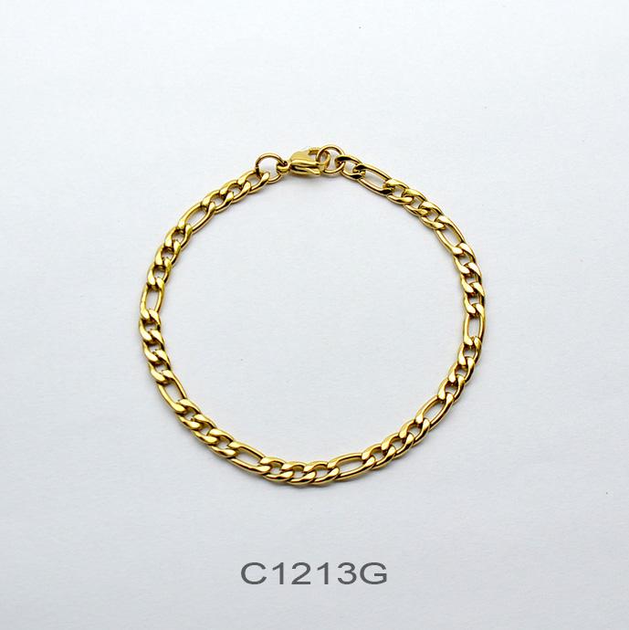 Pulsera en acero dorado C1213G