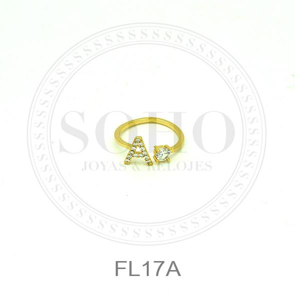 Anillo inicial dorado FL17
