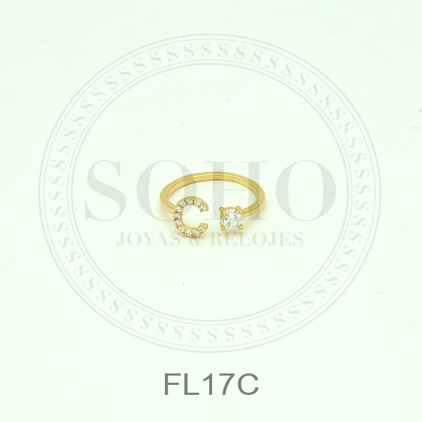Anillo inicial dorado FL17