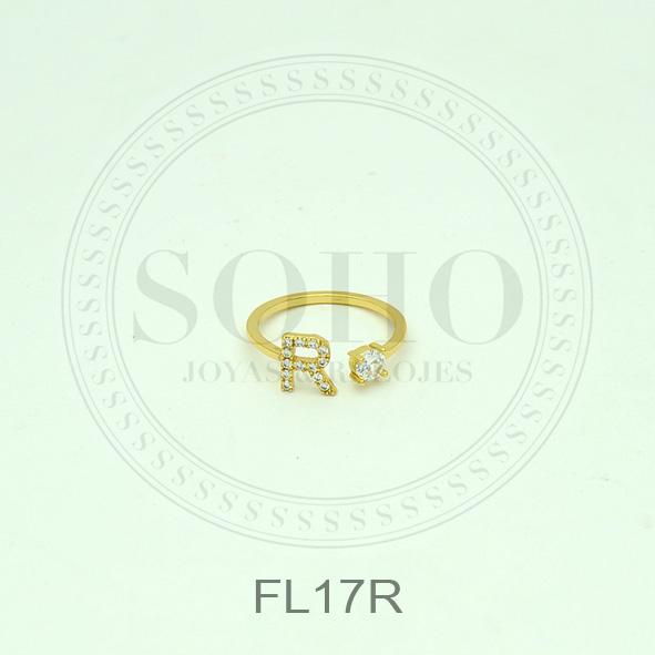 Anillo inicial dorado FL17