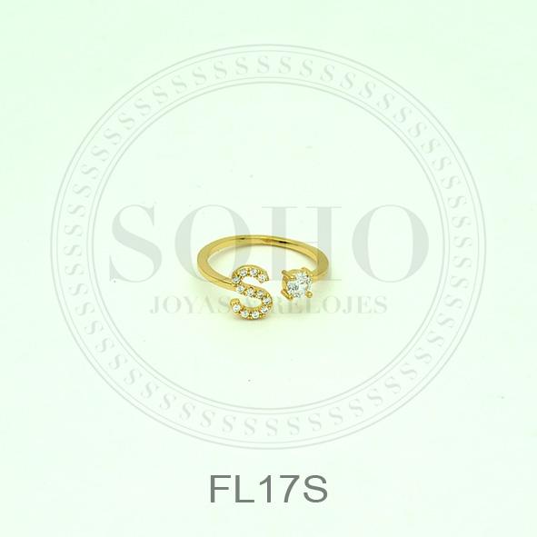 Anillo inicial dorado FL17