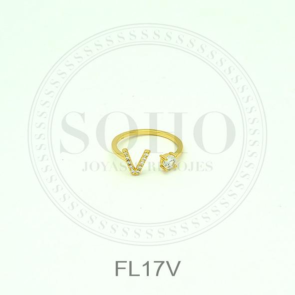 Anillo inicial dorado FL17