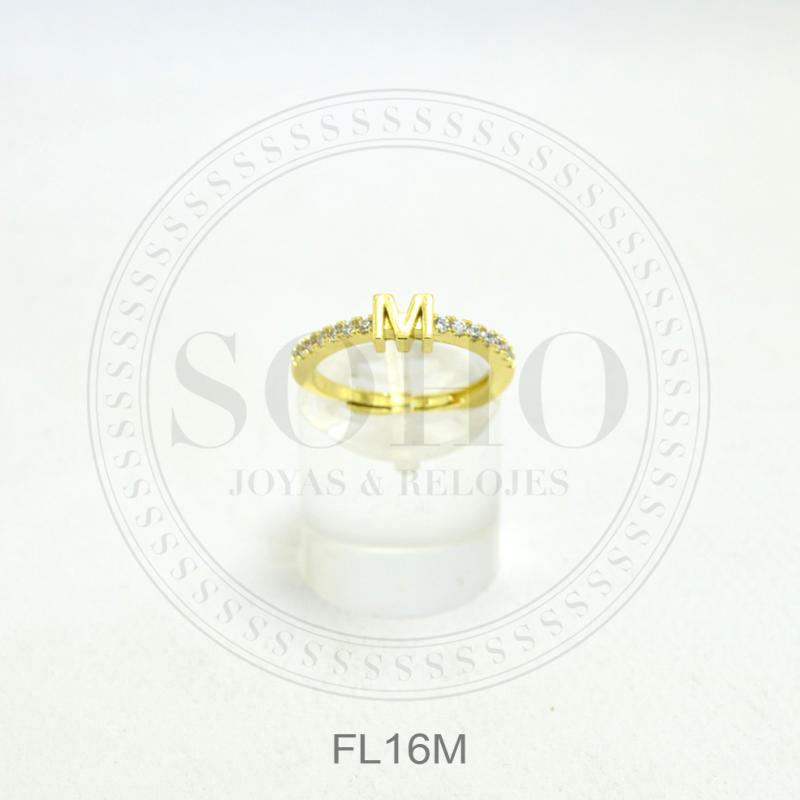 Anillo dorado letra FL16