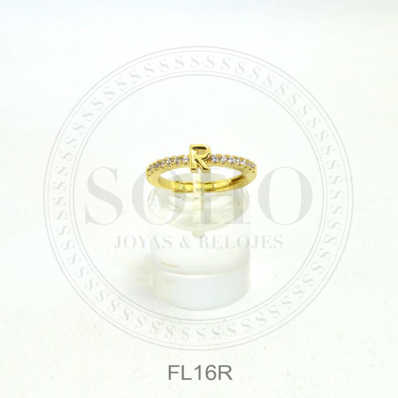 Anillo dorado letra FL16