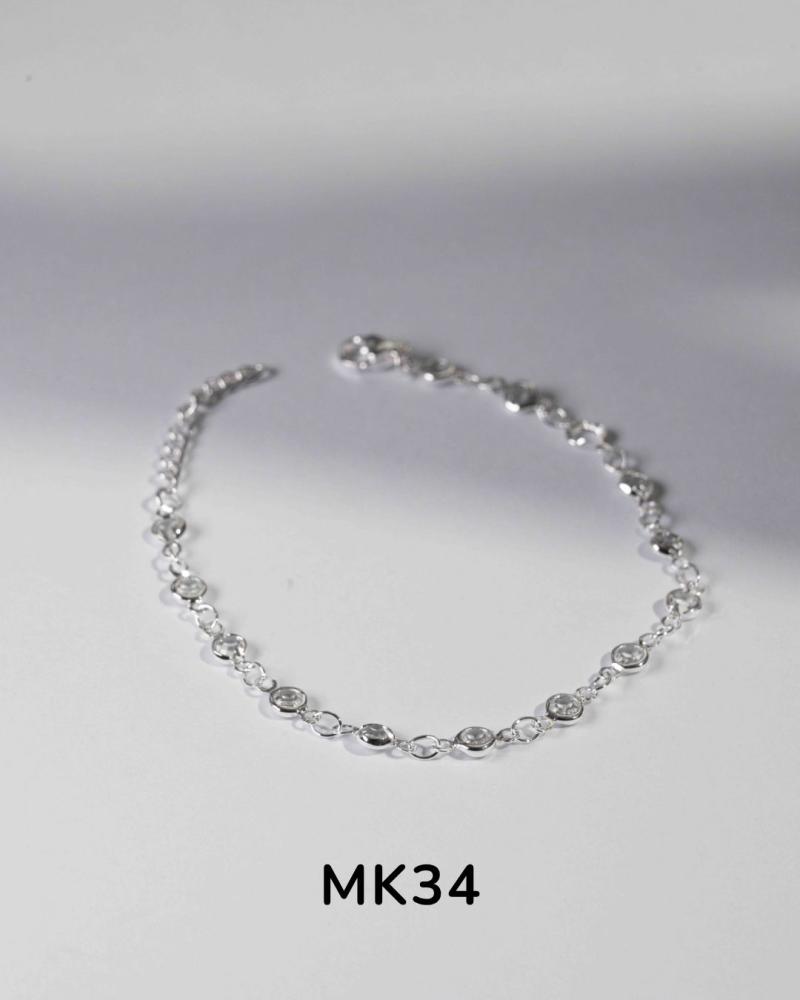 Pulsera en acero blanco MK34