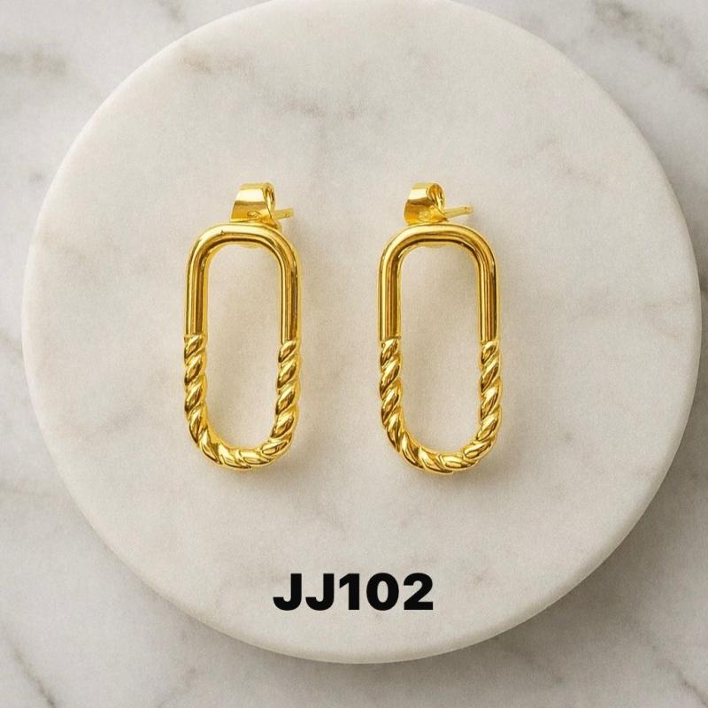 Aro acero dorado JJ102