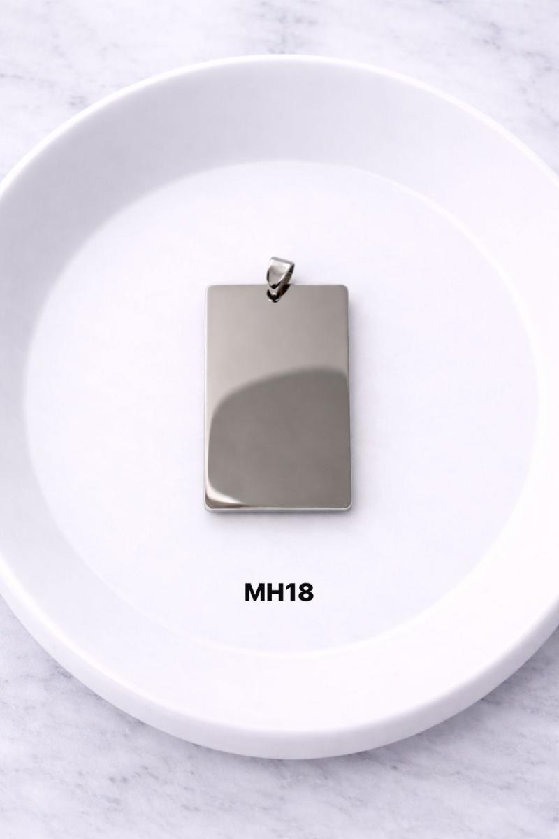 Dije identidad recgtangulo MH18