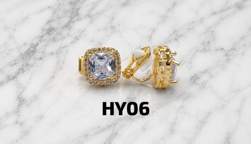 Aros clip dorados HY06