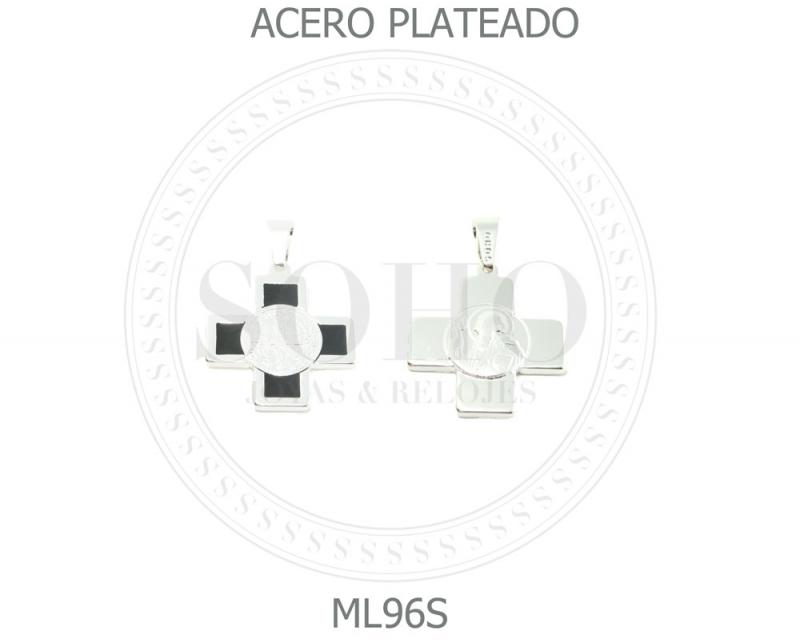 Dije religioso en acero blanco ML96S