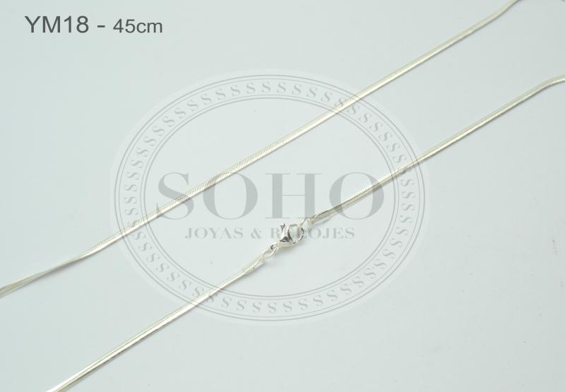Cadena en acero blanco YM18