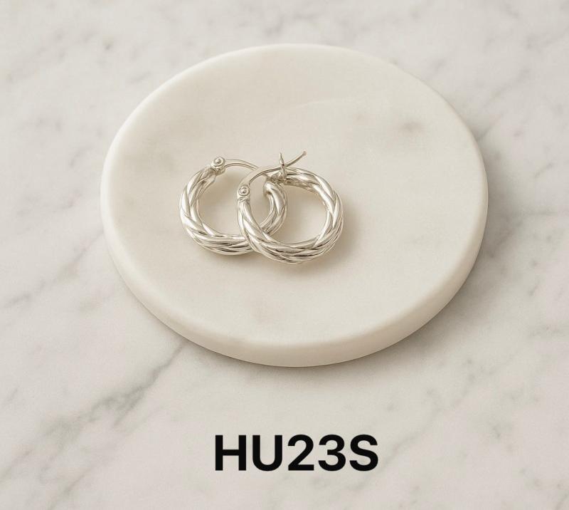 Aro en acero blanco HU23S