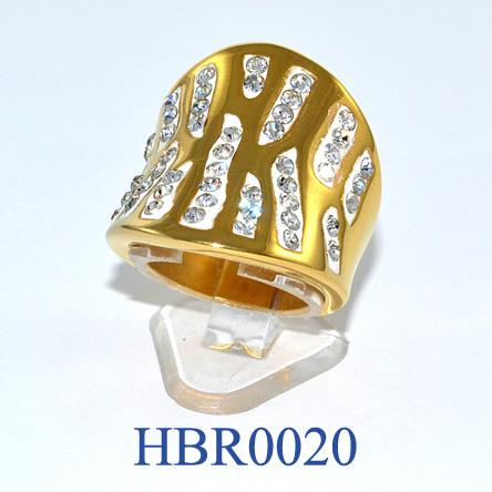 Anillo Acero Dorado HBR0020