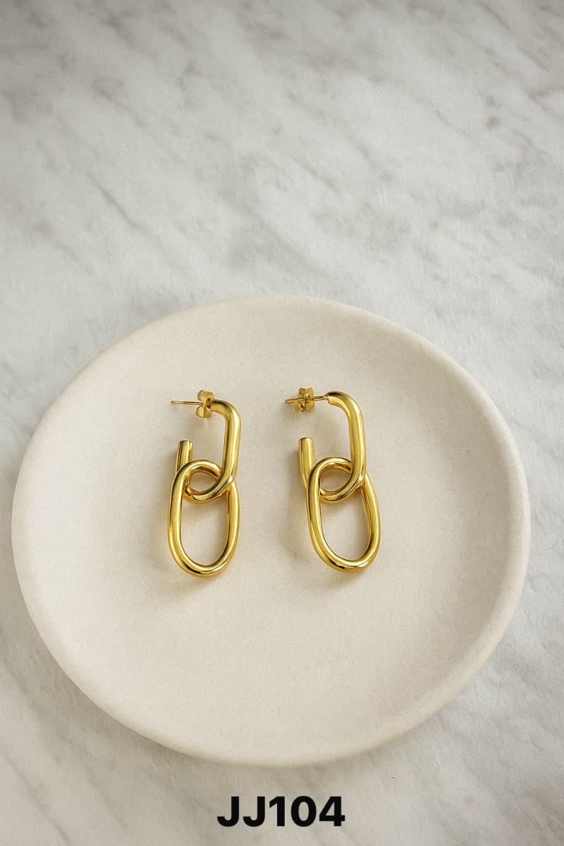 Aro en acero dorado JJ104