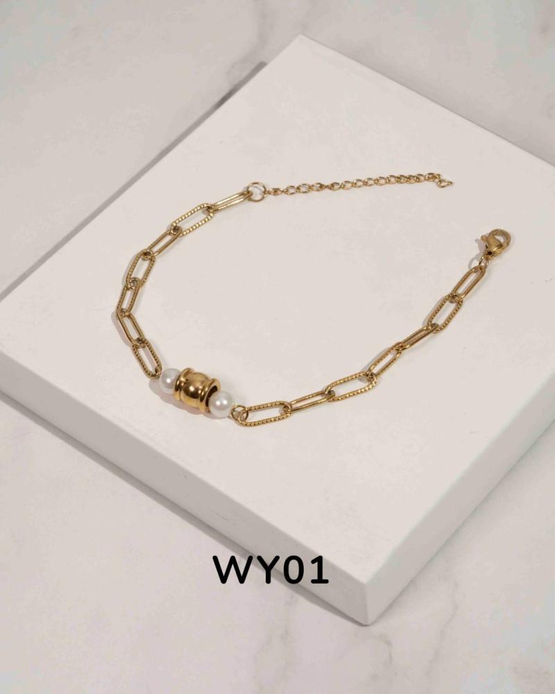 Pulsera en acero dorado WY01