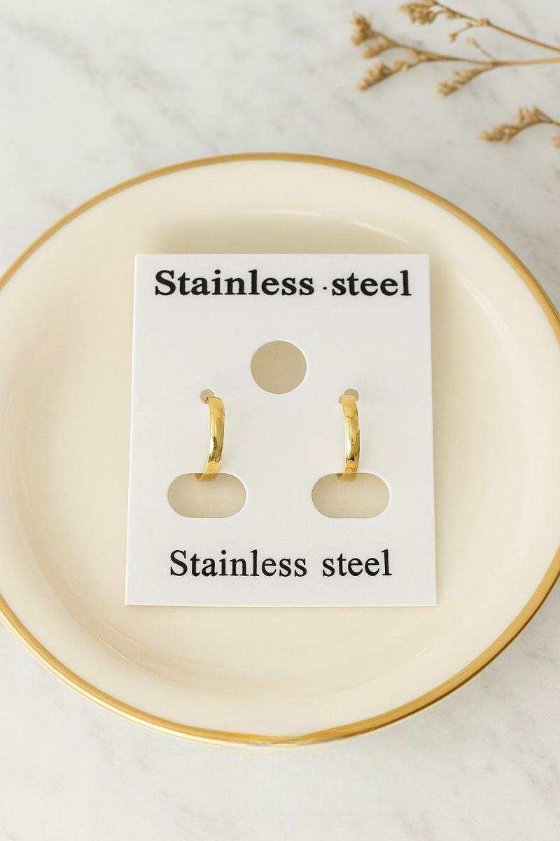 Aros en acero dorado JH26