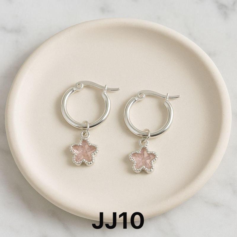 Aro colgante acero blanco JJ10