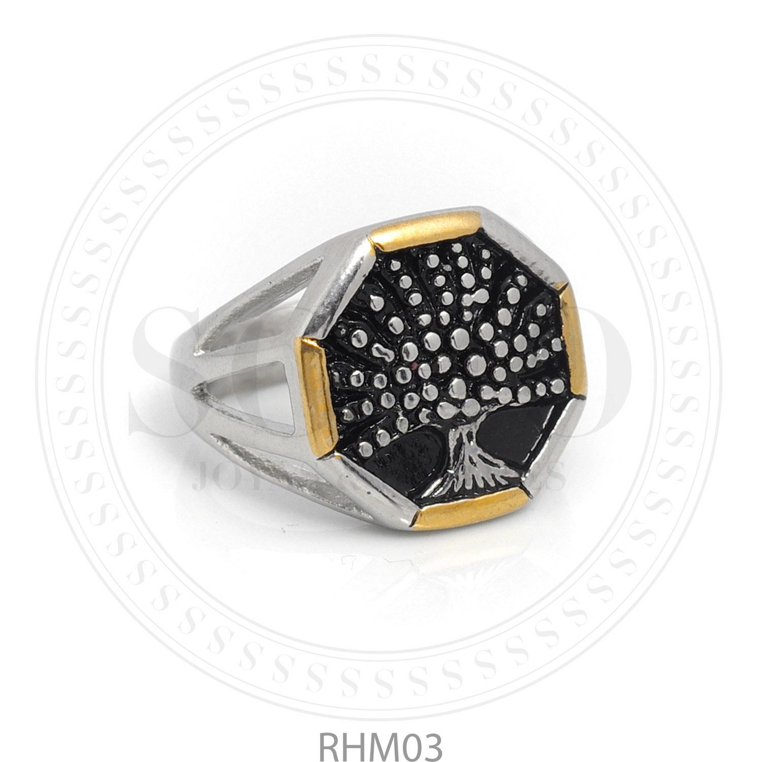 Anillo Acero Dorado RHM03