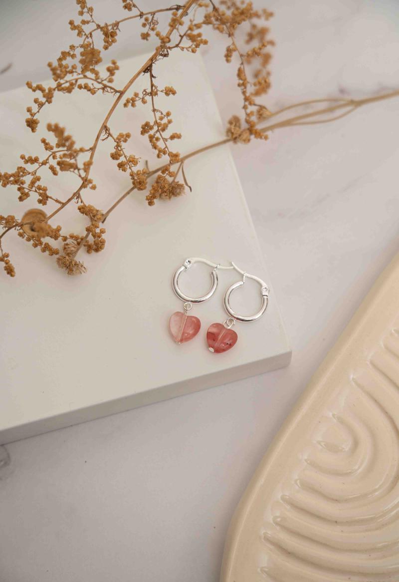 Aros argolla con dije en acero blanco JJ21