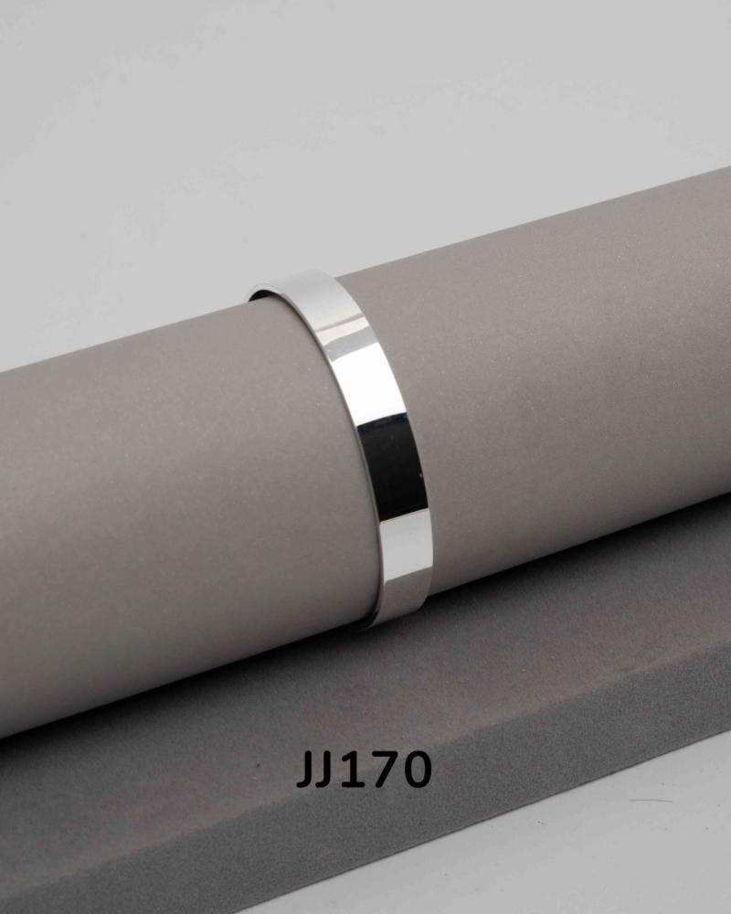 Pulsera esclava en acero blanco JJ170