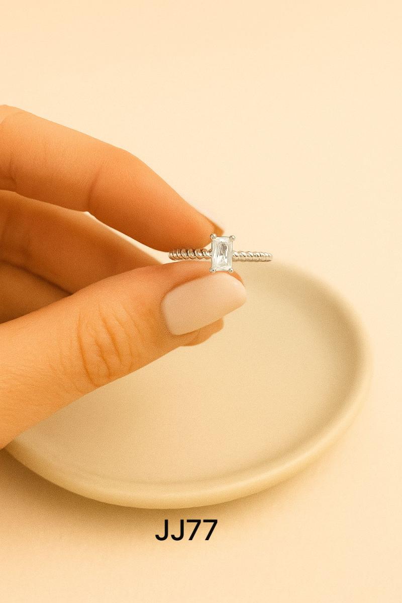 Anillo acero blanco JJ77