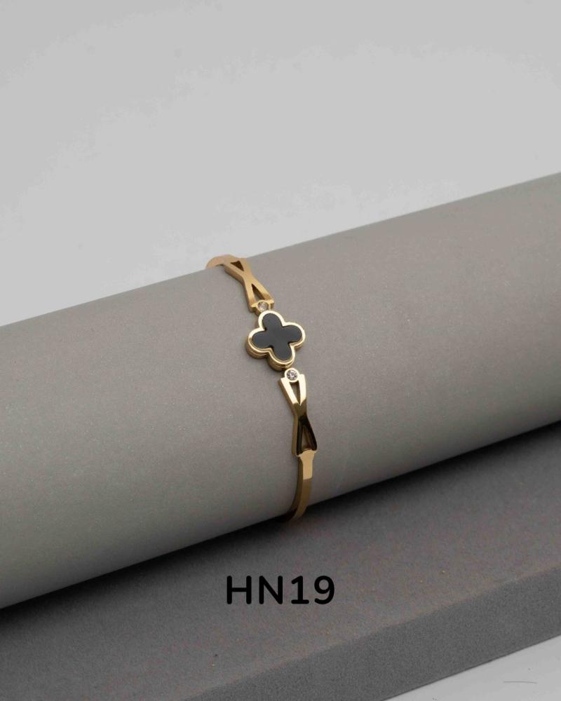 Pulsera esclava en acero dorado HN19