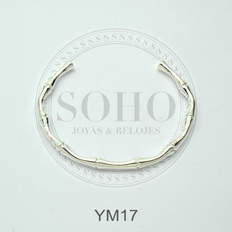 Pulsera esclava en acero blanco YM17