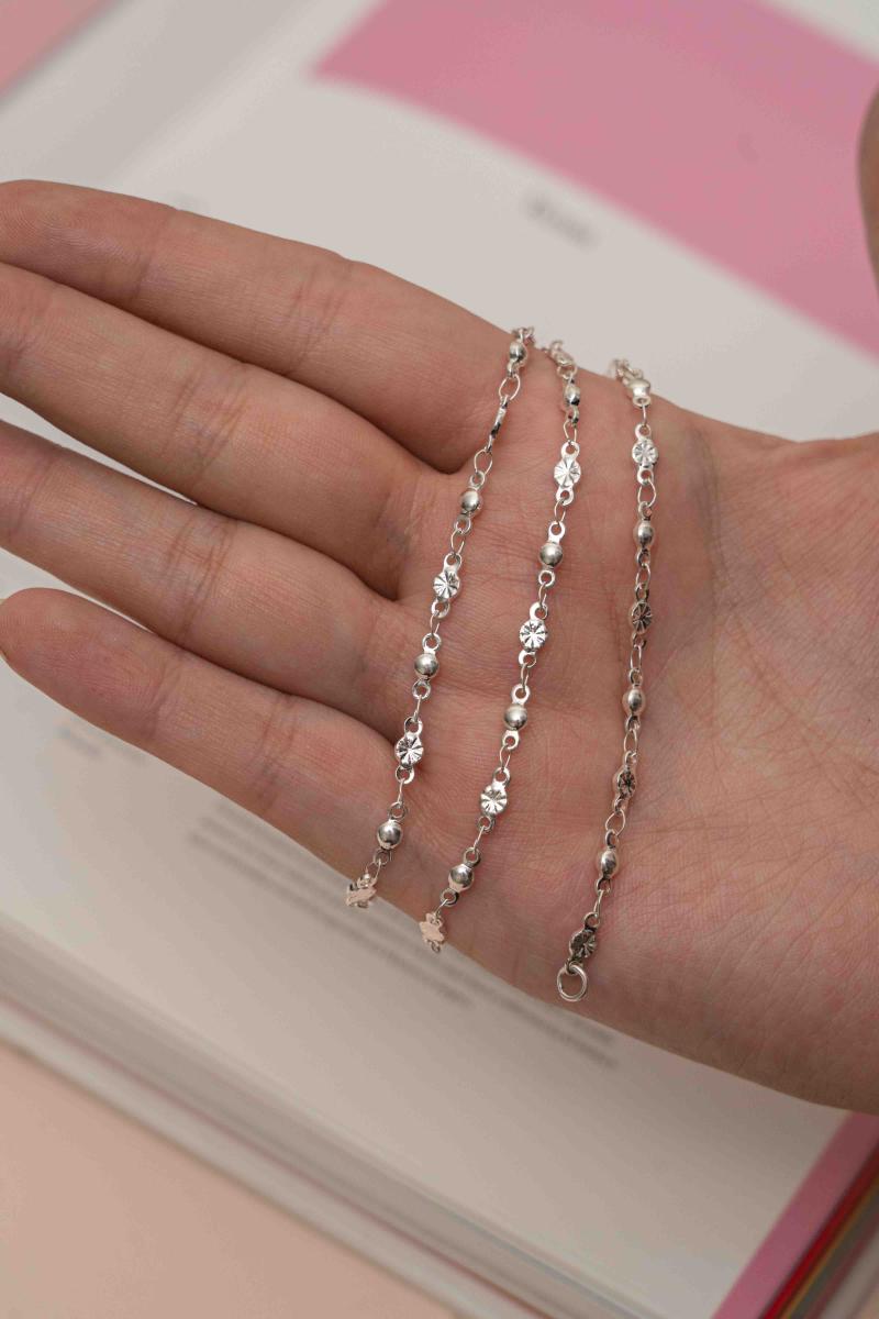 Cadena en acero blanco YM44