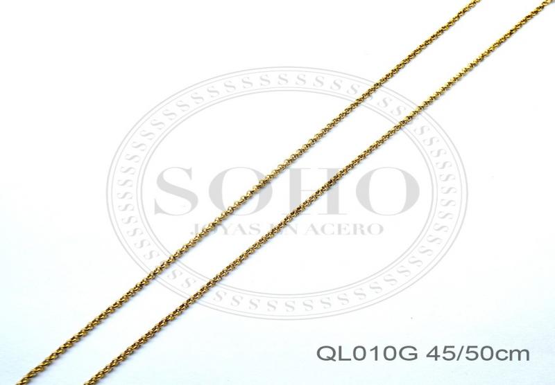 Cadena en acero dorado QL010G