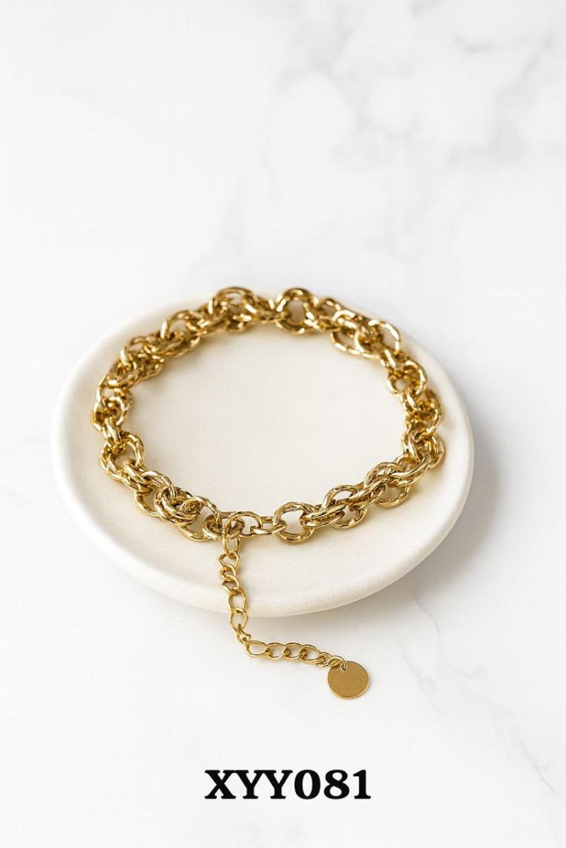 Pulsera en acero dorado XYY081