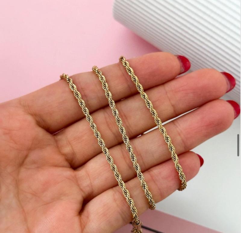 Cadena en acero dorado HBN029G