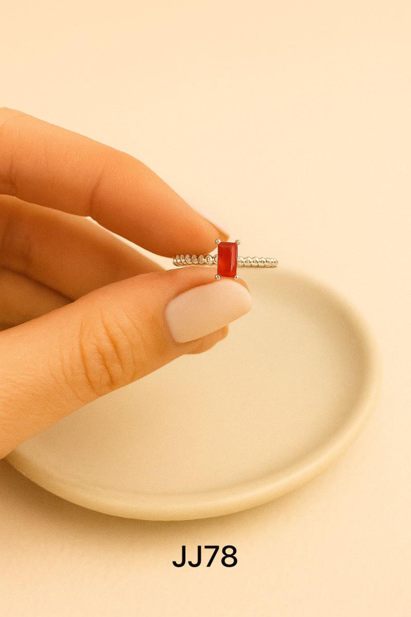 Anillo acero blanco JJ78