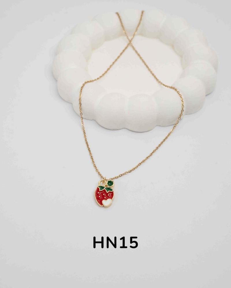 Cadena con dije en acero dorado  HN15