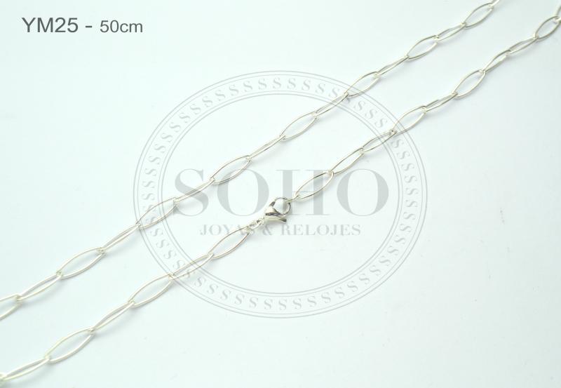 Cadena en acero blanco YM25