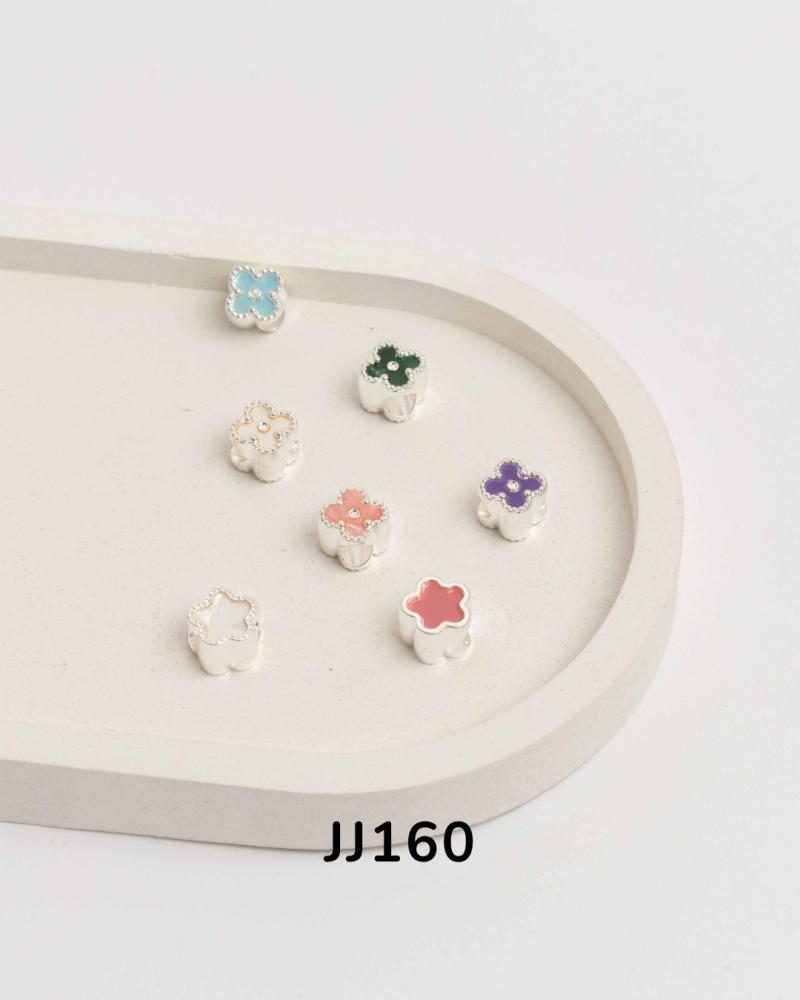 Charms Flores en acero blanco JJ160